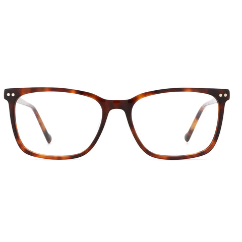 Classic ZENOTTIC Clarence square tortoiseshell acetate eyeglasses with demo lenses