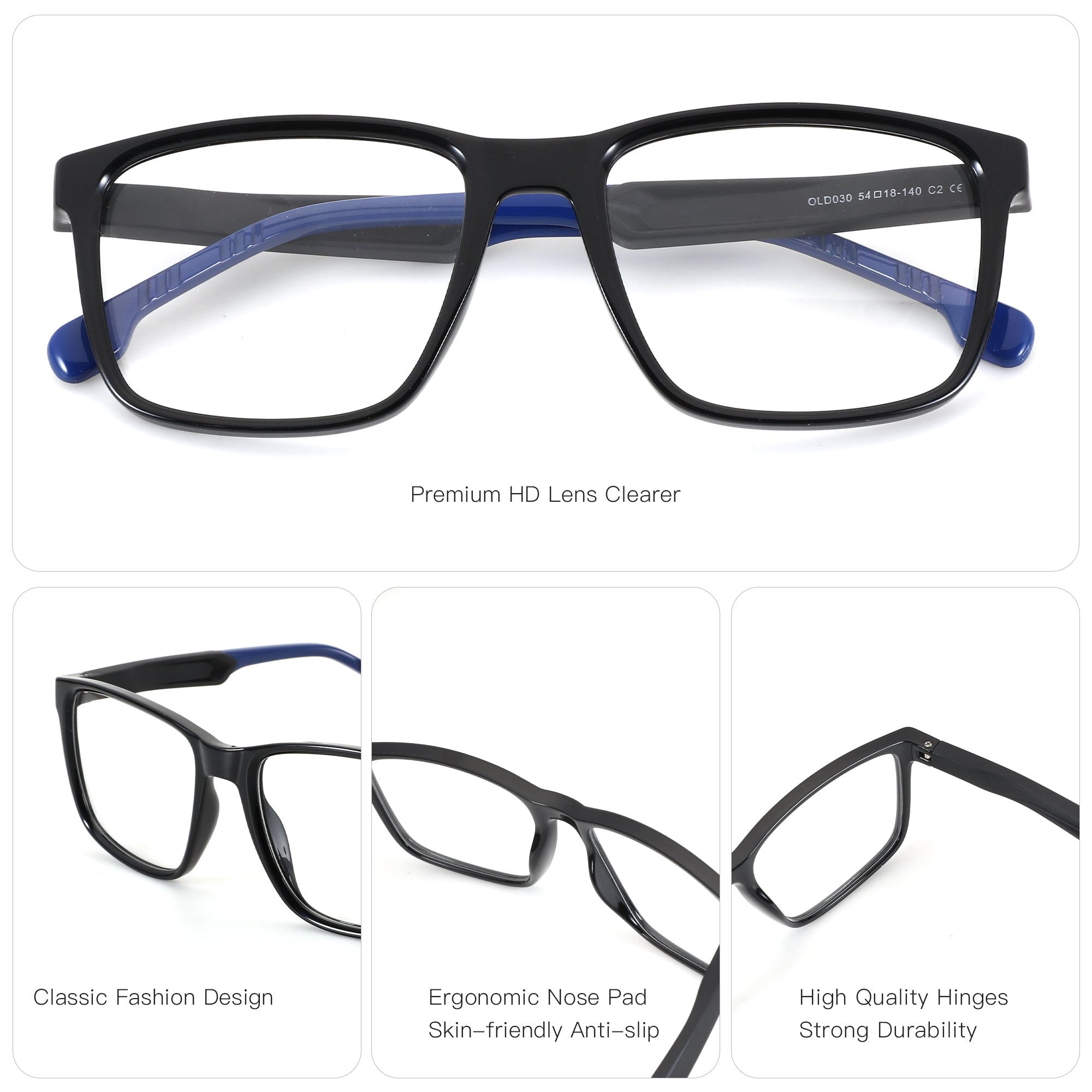 ジェンロックTR90 Classic Rectangular Eyeglasses | TR90 - zenottic – ZENOTTIC Eyewear