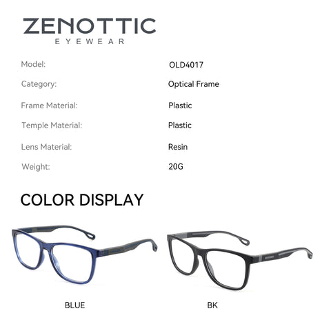 Zenottic Preston blue and black plastic optical frame eyeglasses