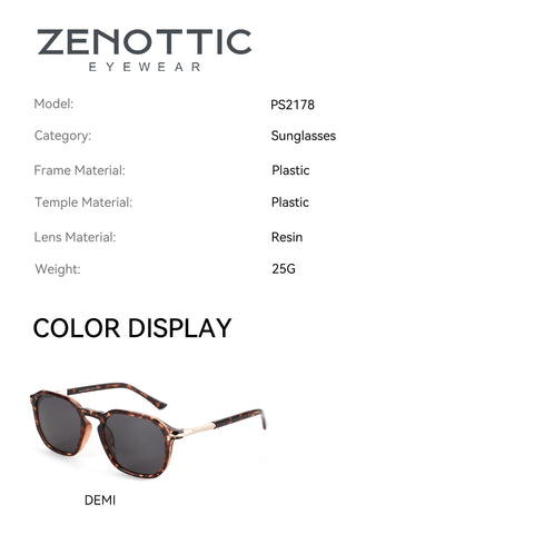 Zenottic Fletcher sunglasses in demi color with tortoiseshell frames and dark lenses.