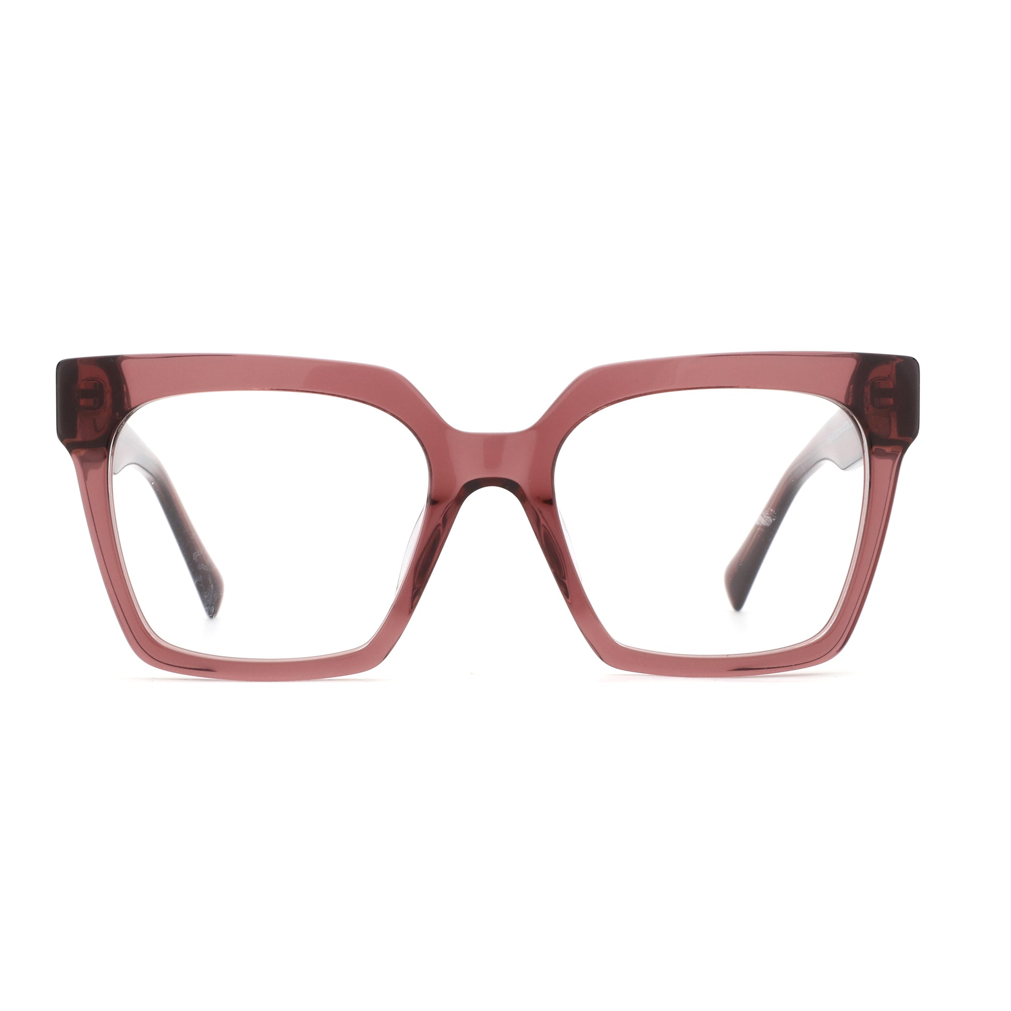 ZENOTTIC Evina dusty rose acetate square designer eyeglasses