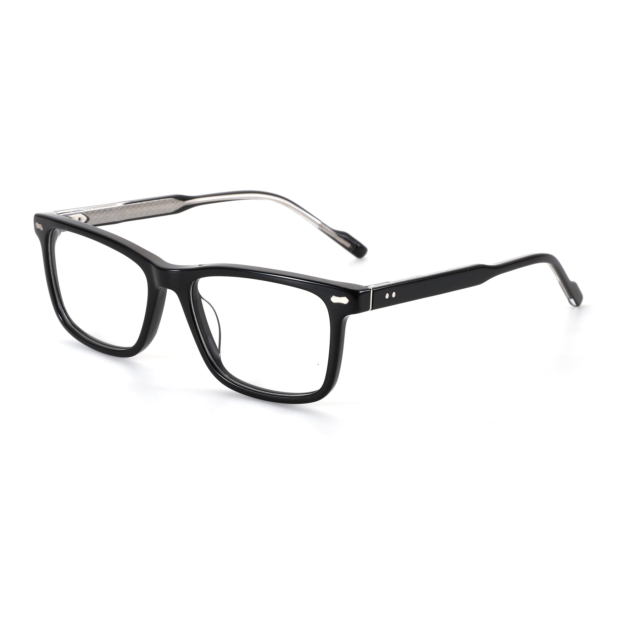 ZENOTTIC Rickey casual black acetate square eyeglasses