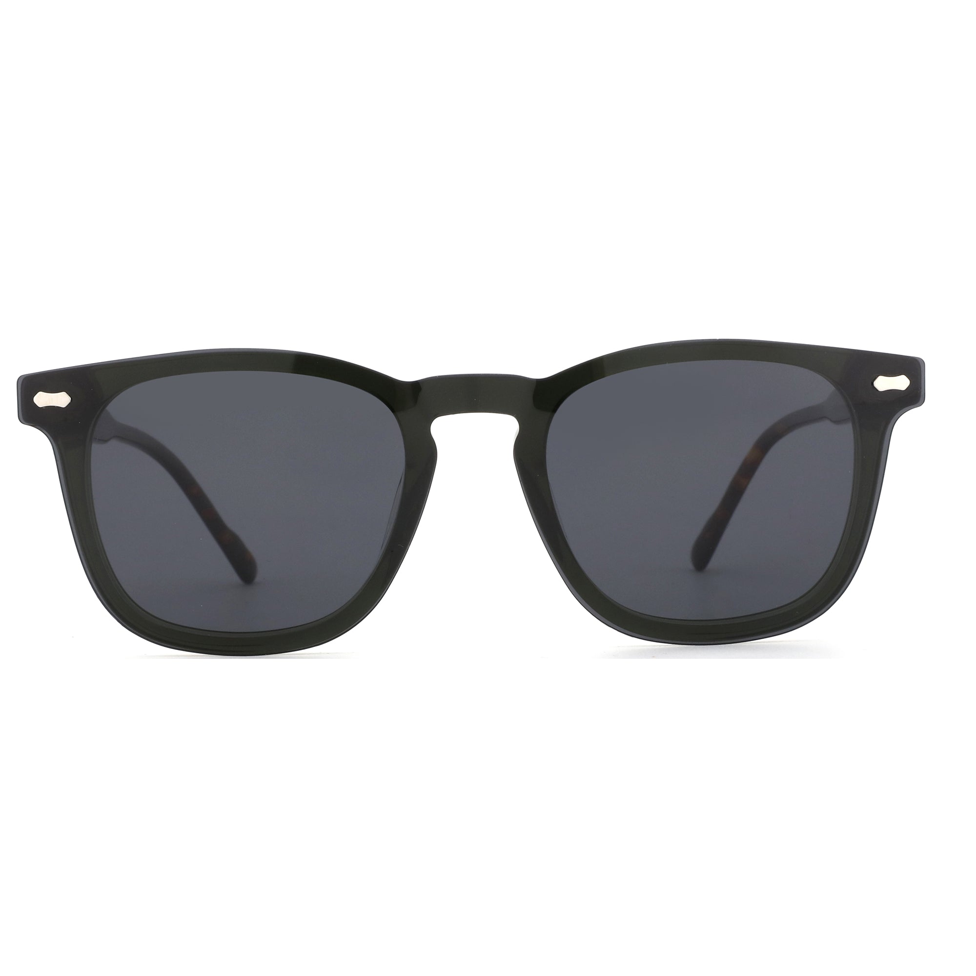 Zenottic Jose men's square prescription sunglasses in dark acetate.