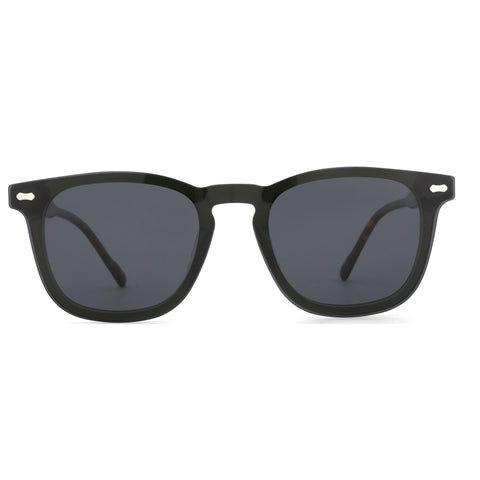 Zenottic Jose men's square prescription sunglasses in dark acetate.