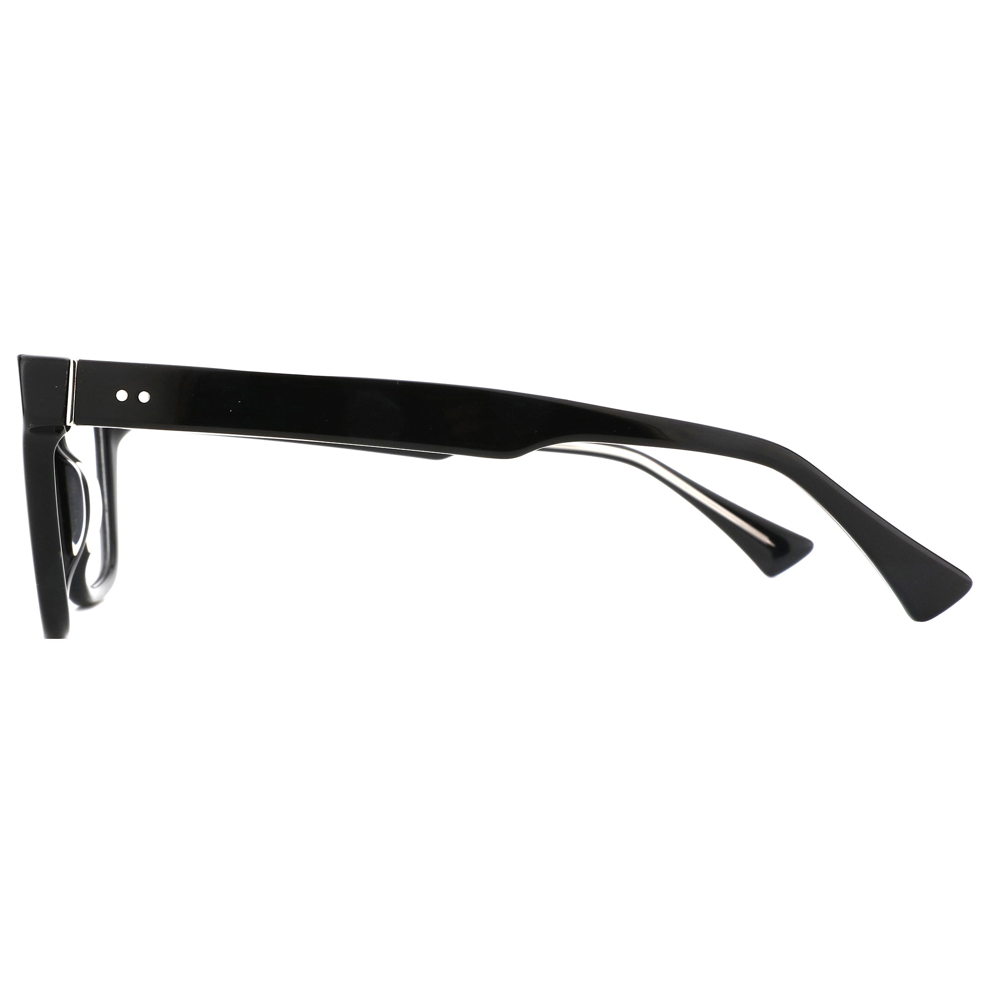 ZENOTTIC Cooper black acetate square frame eyeglasses, side profile