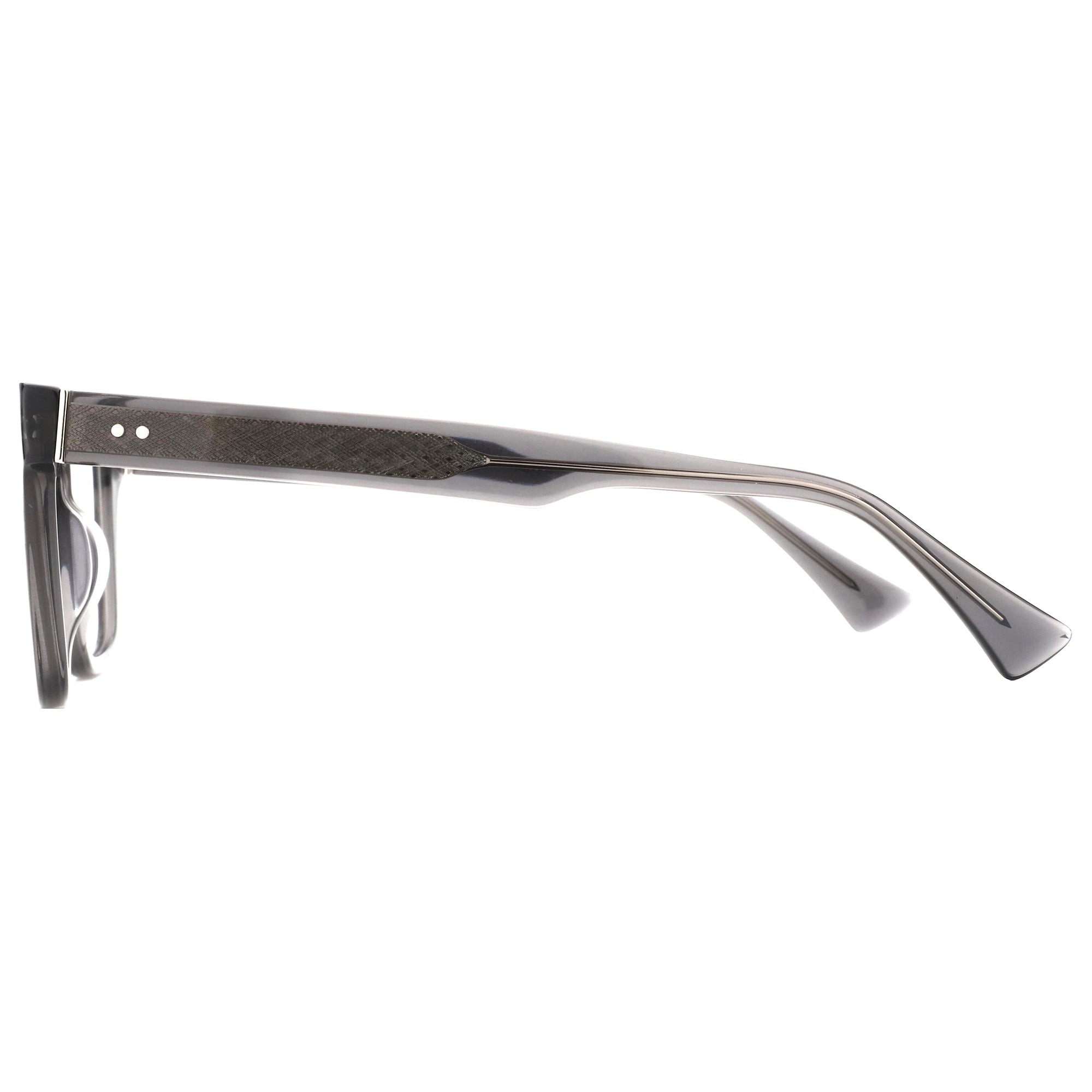ZENOTTIC Cooper square black acetate eyeglasses with textured temple detail.