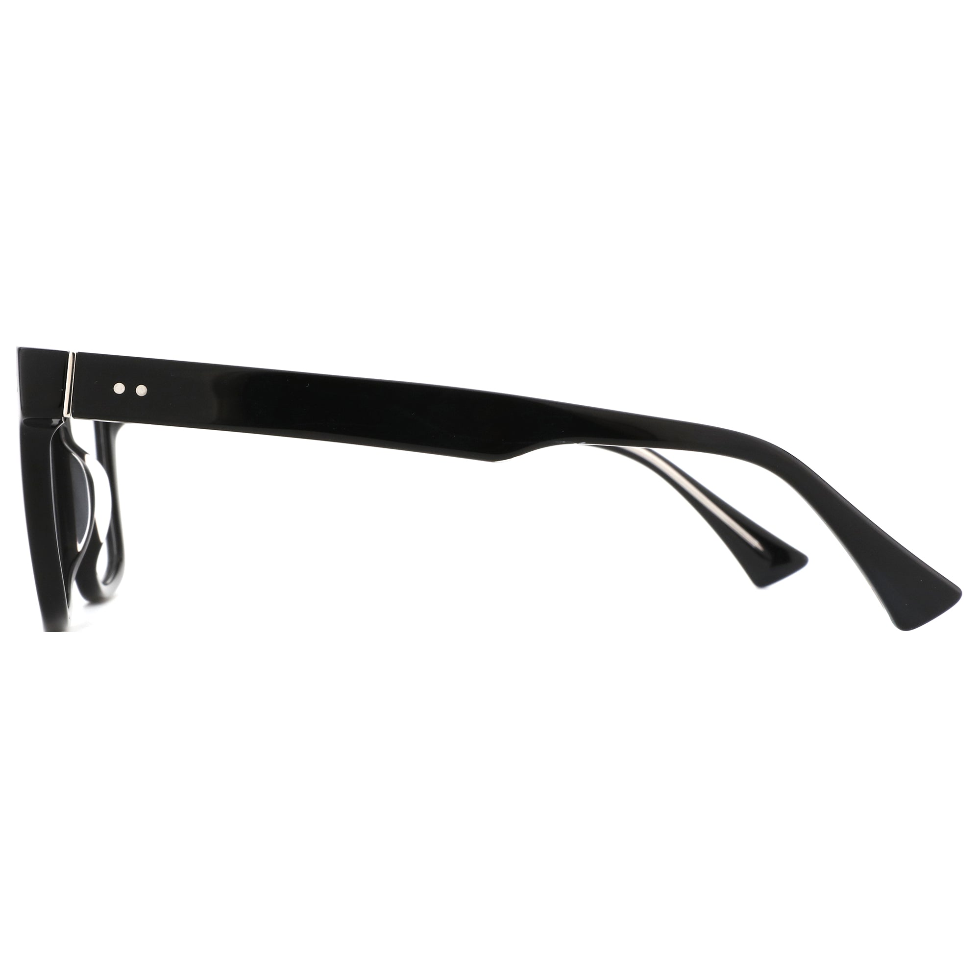 ZENOTTIC Brooks black acetate square eyeglasses side view