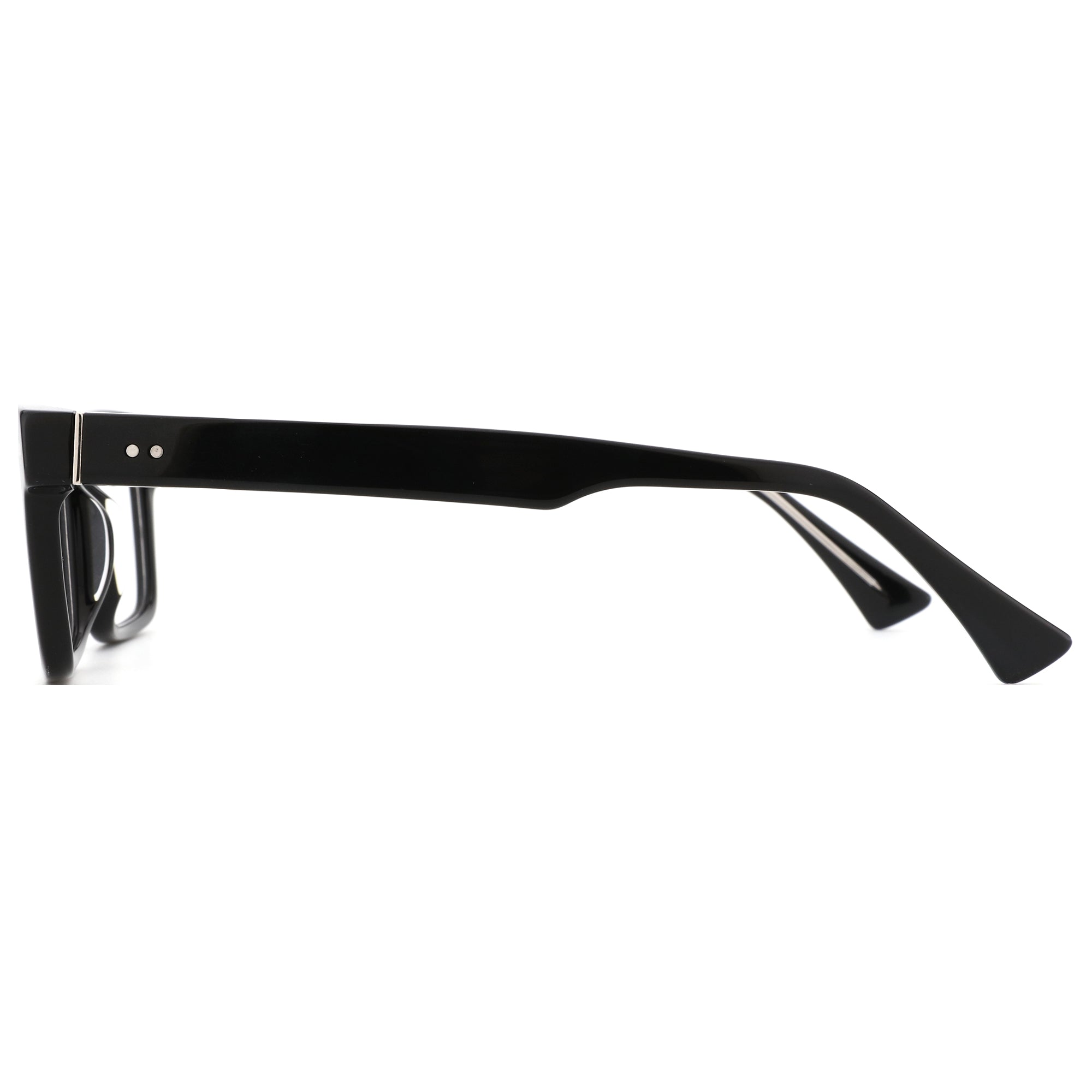 ZENOTTIC Bryce black acetate square eyeglasses frame, stylish casual eyewear