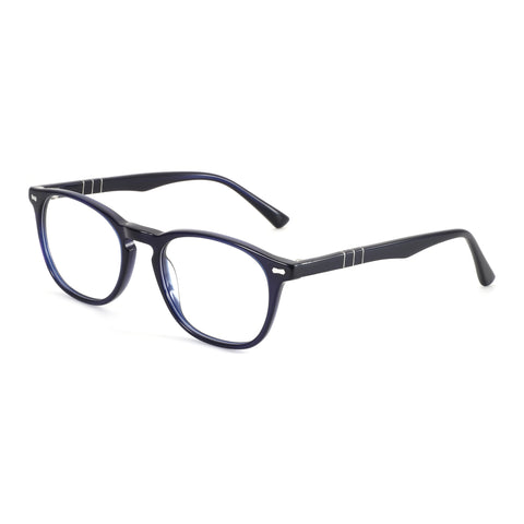 ZENOTTIC Amireux dark acetate round frames, clear prescription glasses.