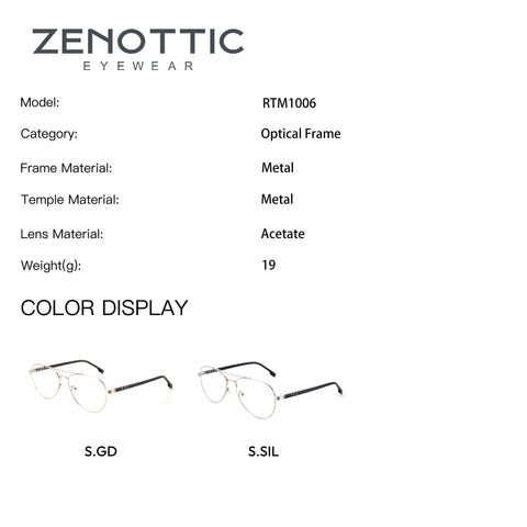 Zenottic Eyeglasses Sterling