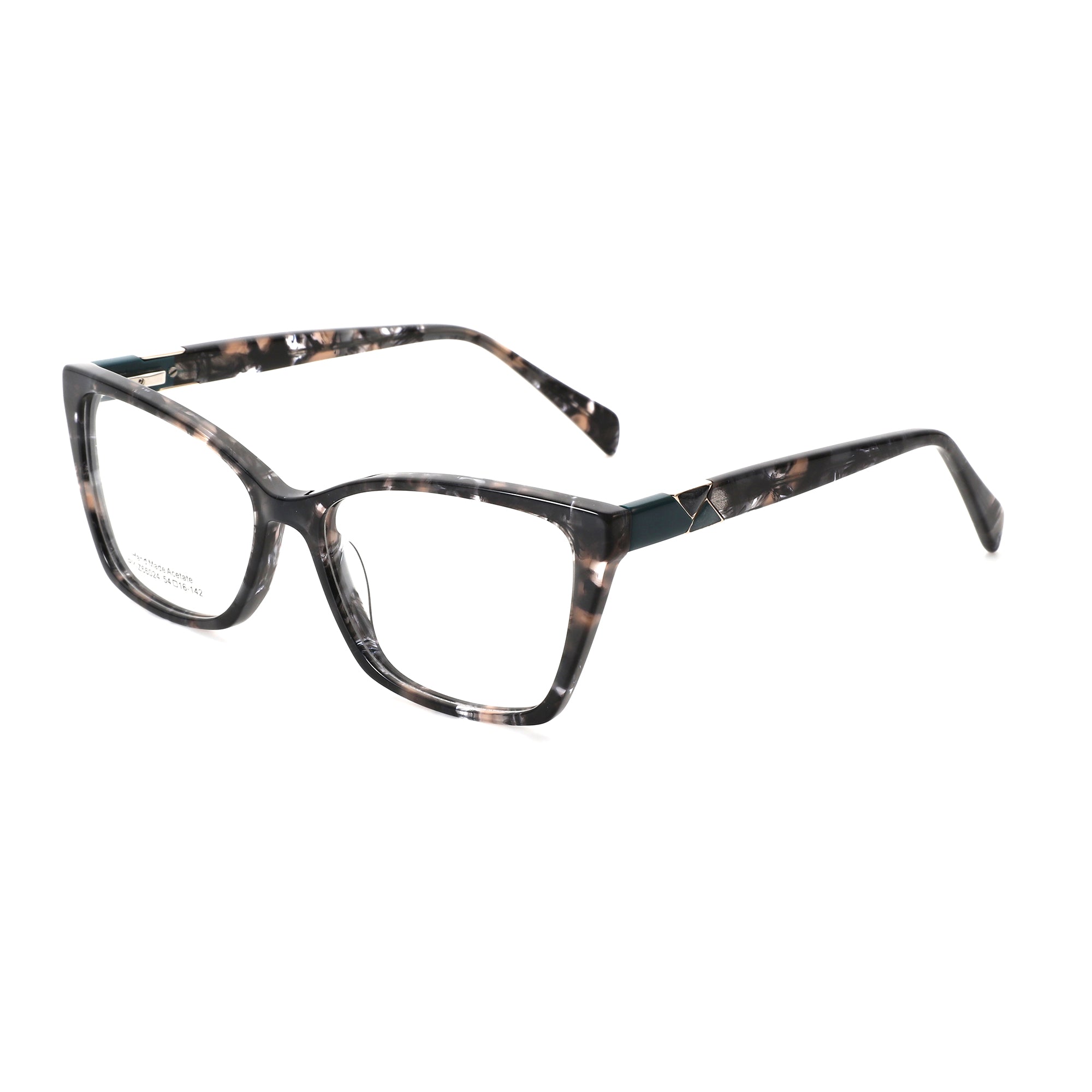Zenottic Corinne cat eye acetate eyeglasses in tortoiseshell, blue-ray protection