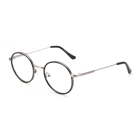 Zenottic Wendell eyeglasses, round metal frame with black rims eyewear