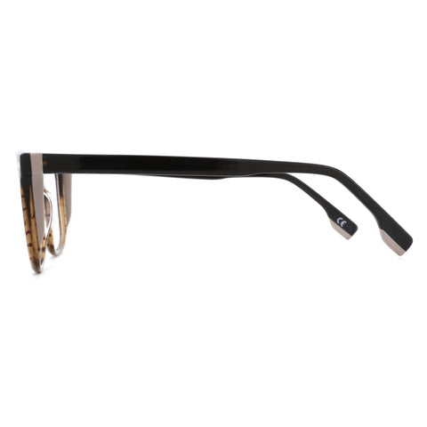 Zenottic square acetate eyeglasses with black temple arm and tortoiseshell frame