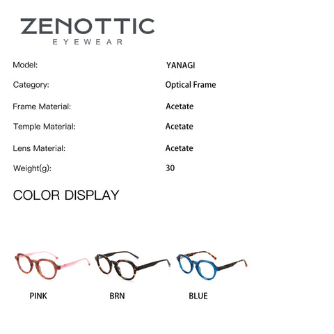 Zenottic Eyeglasses Yrainy