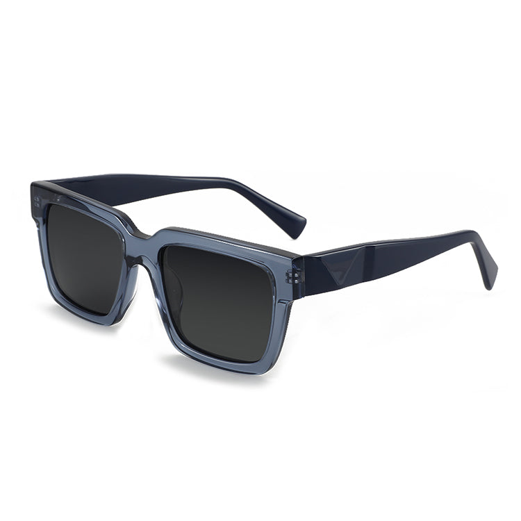 Zenottic Connor sunglasses in blue acetate with polarized lenses - square frame design