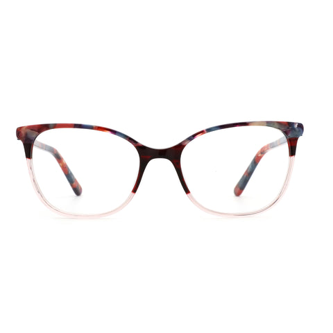 ZENOTTIC Okeah round acetate glasses, marbled top, clear bottom