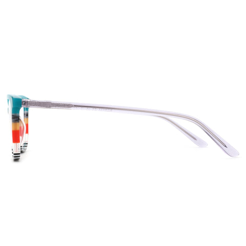 ZENOTTIC Adios C3 women's eyeglasses: acetate frame with vibrant stripes.