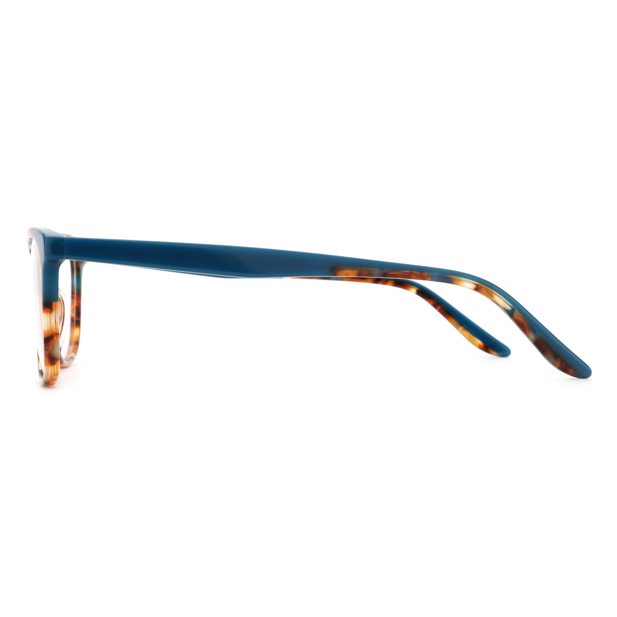 Zenottic Komorebi eyeglasses, acetate frame in blue and tortoise shell.