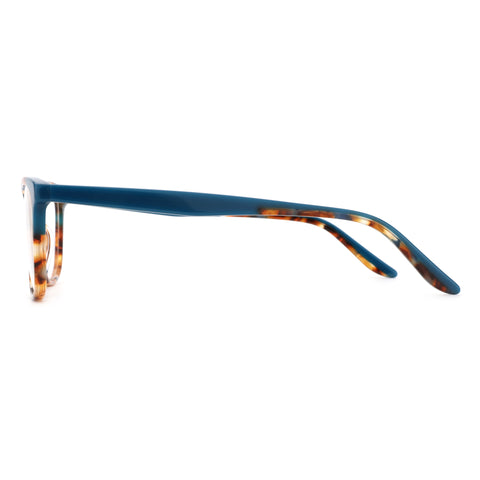 Zenottic Komorebi eyeglasses, acetate frame in blue and tortoise shell.