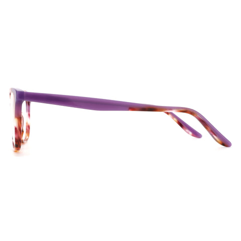 ZENOTTIC Komorebi purple acetate eyeglasses, clear lens ready.