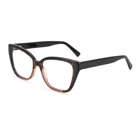 ZENOTTIC Gezelligheid fashion square eyeglasses, acetate tortoiseshell frame.