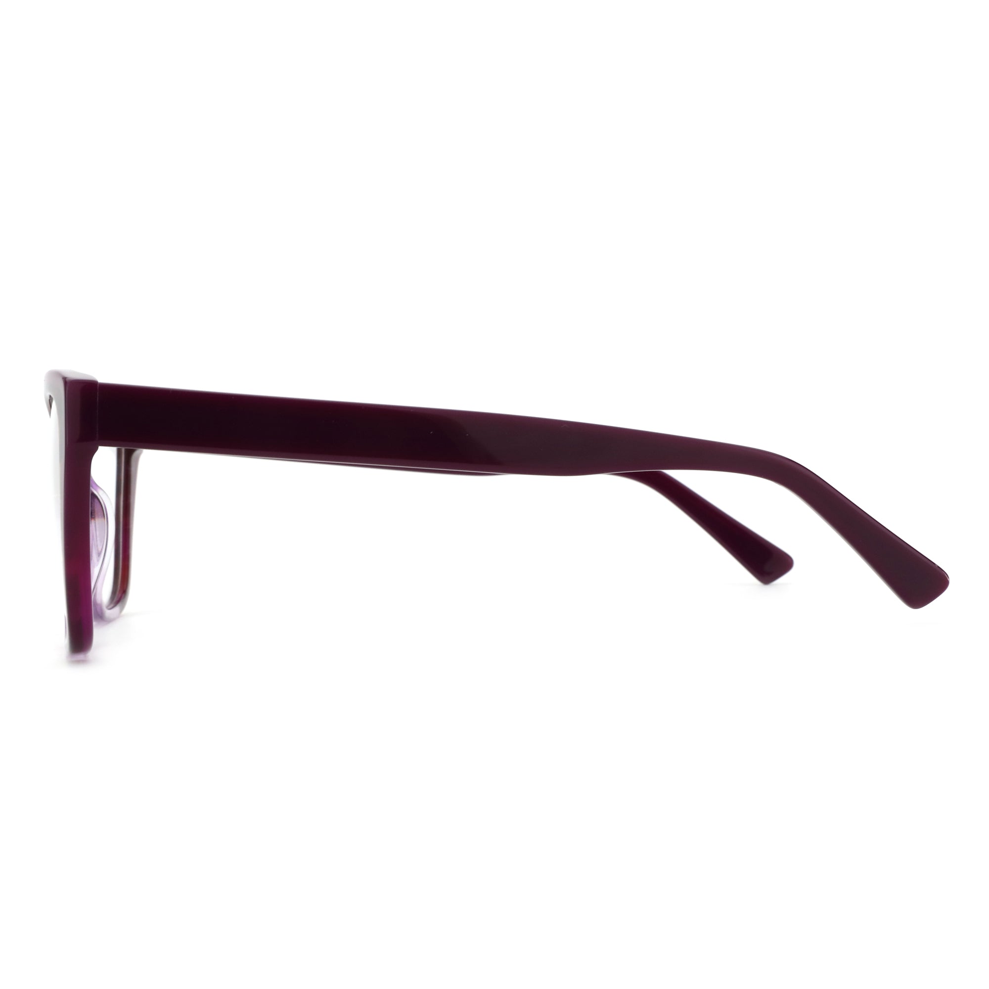 ZENOTTIC Gezelligheid purple acetate full-rim square eyeglasses.