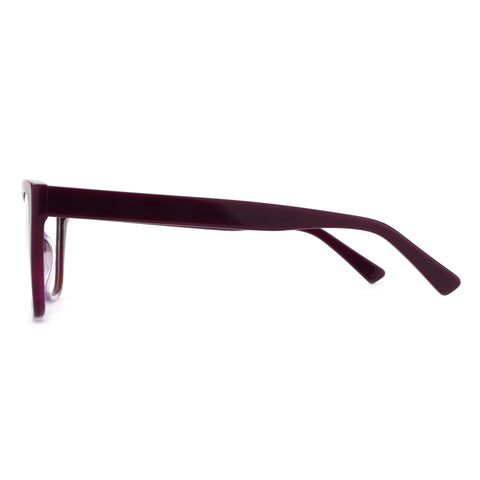 ZENOTTIC Gezelligheid purple acetate full-rim square eyeglasses.