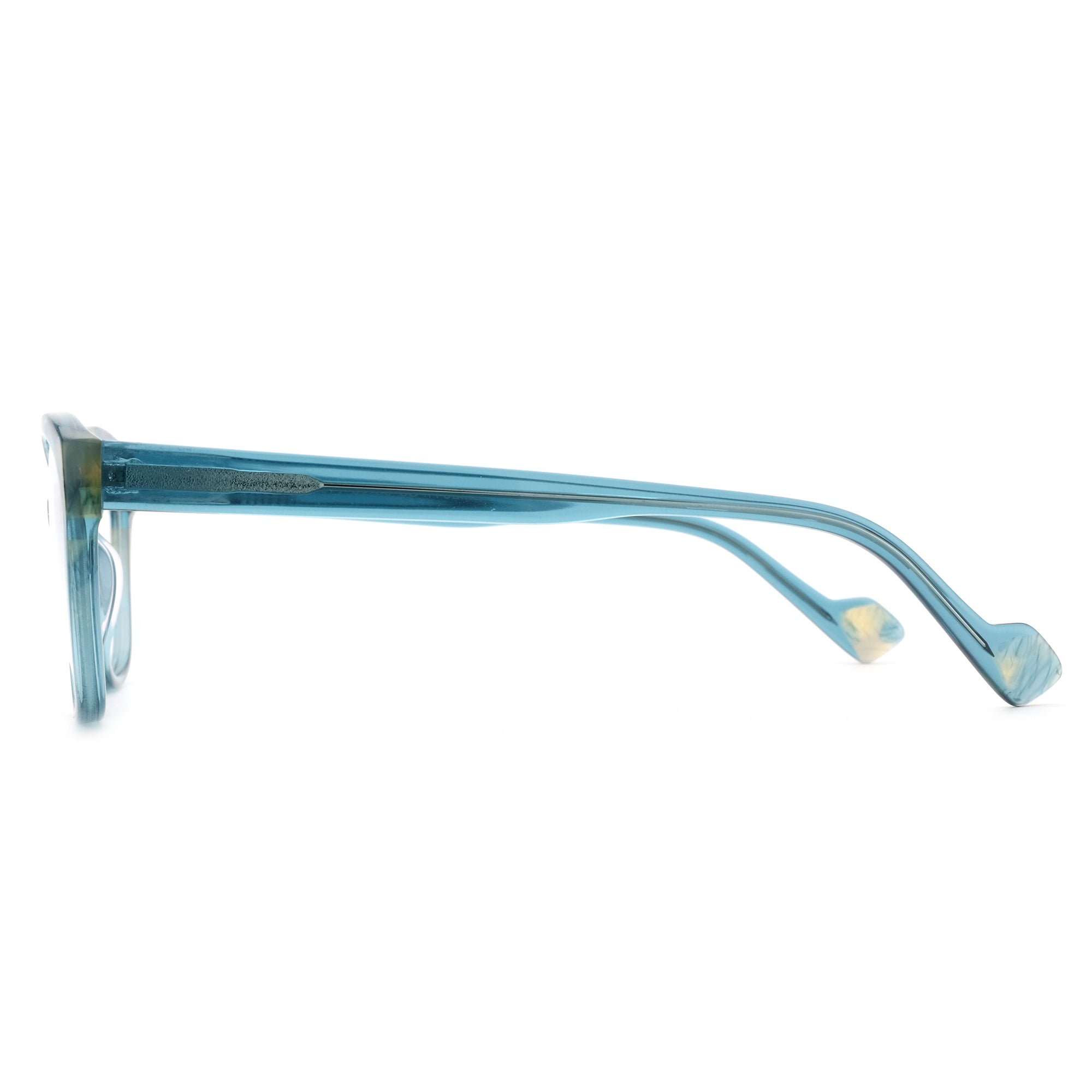 ZENOTTIC Adieudale blue marbled acetate square frame women's eyeglasses.