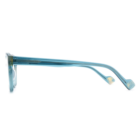 ZENOTTIC Adieudale blue marbled acetate square frame women's eyeglasses.