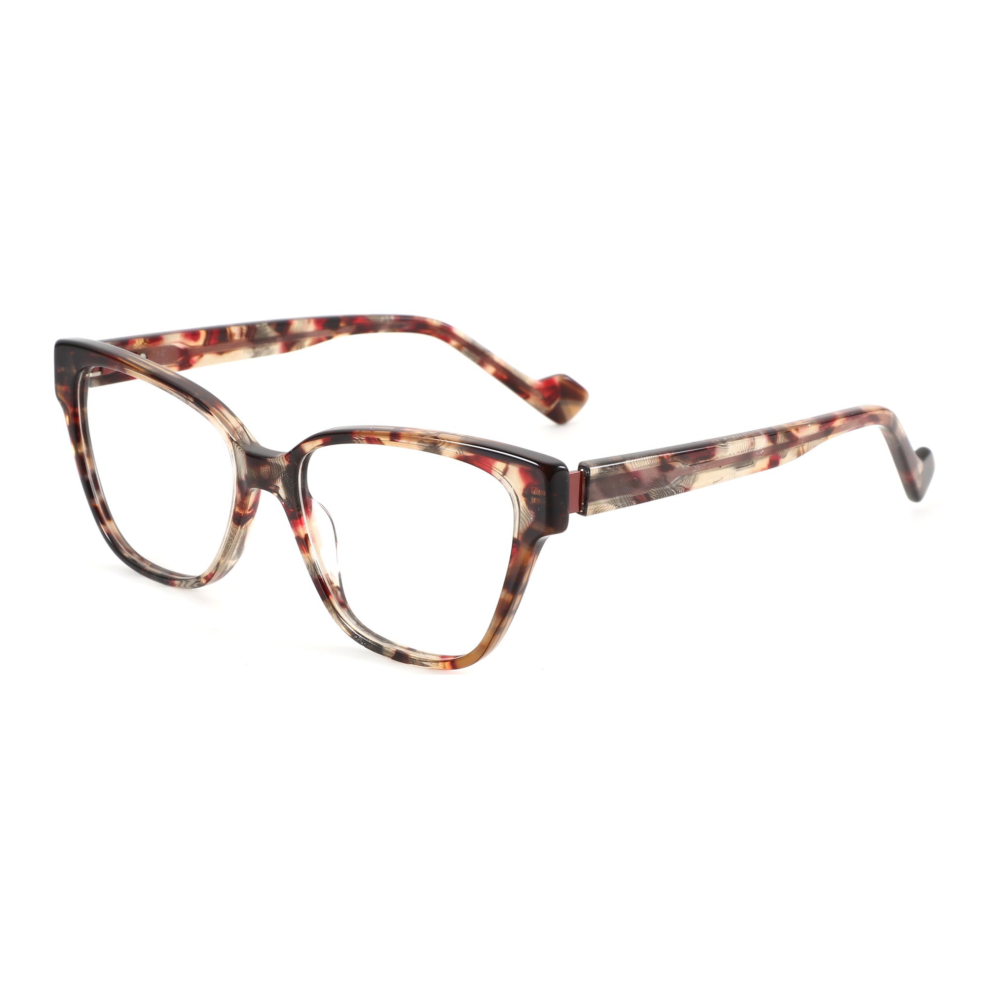 Zenottic Revive fashion square acetate glasses, tortoiseshell pattern.