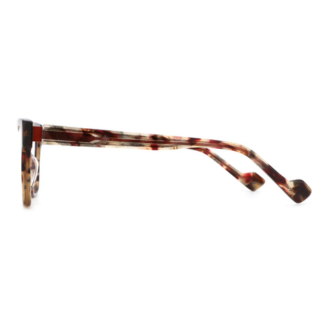 Zenottic Revive eyeglasses with acetate tortoiseshell frame and marbled temples.