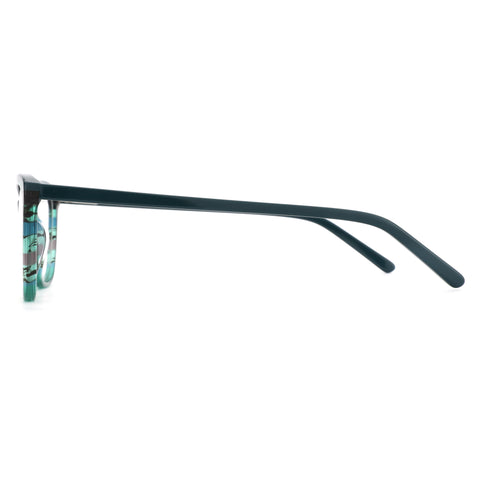 ZENOTTIC Sphinx acetate eyeglasses in square style with detailed multi-color pattern, clear lens.