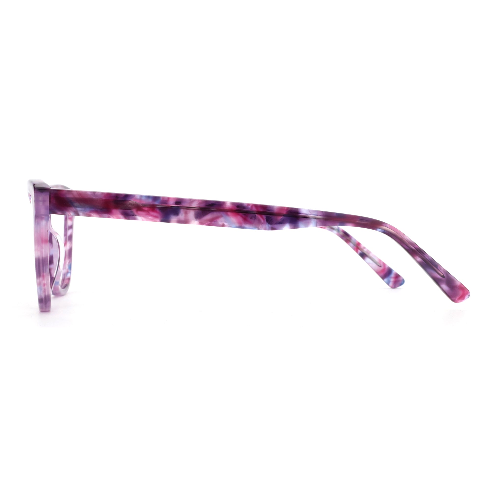 ZENOTTIC Ustinian eyeglasses: women's acetate cat eye frames with vibrant marble pattern.