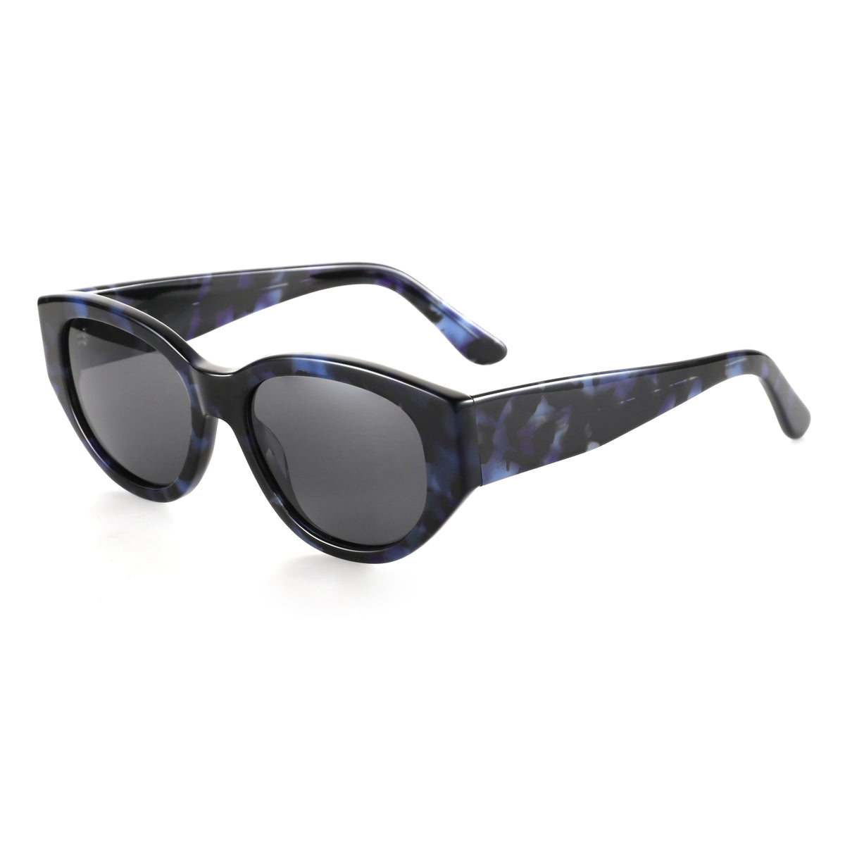 Zenottic Sabrina sunglasses in blue tortoiseshell acetate frame with gray lenses