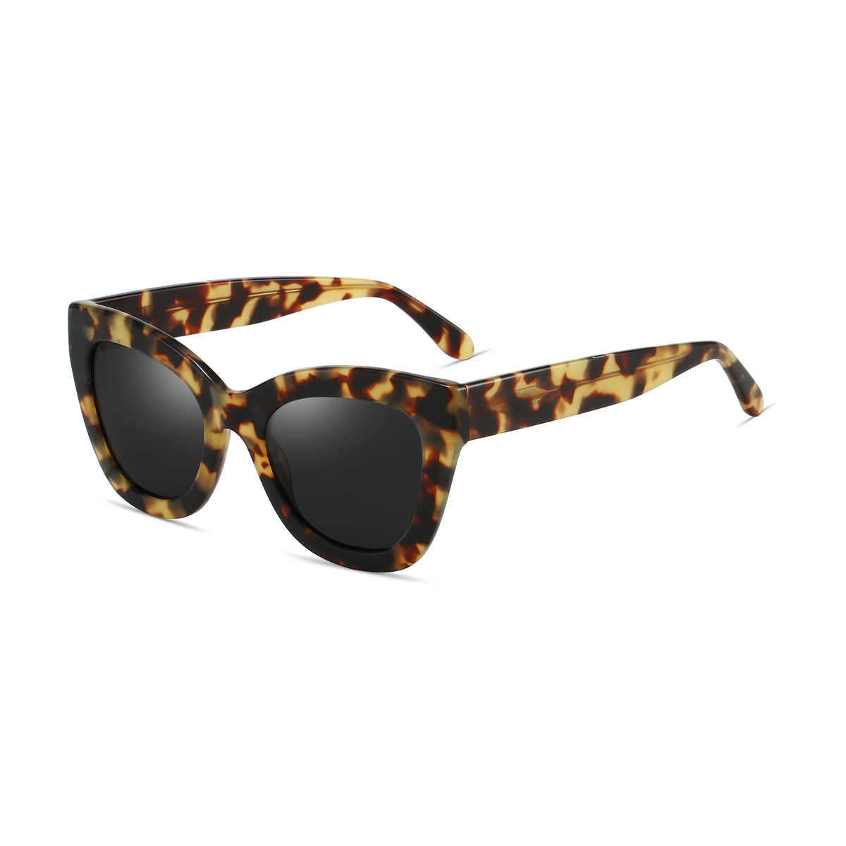 Zenottic Erica cat-eye sunglasses in tortoise shell pattern, polarized lenses, acetate frame